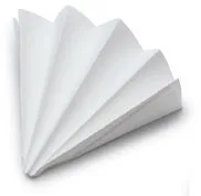 Papel filtro plegado, 15 cm, paquete de 100