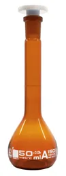 Matraz Aforado, Ámbar, Clase A, 50 mL