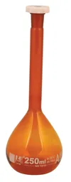 Matraz Aforado, Ámbar, Clase A, 250 mL
