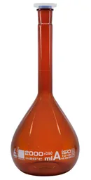 Matraz Aforado, Ámbar, Clase A, 2000 mL