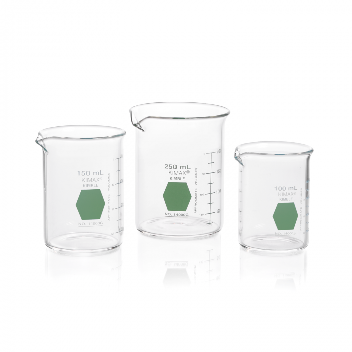 VASO PRECIP, GRIFFIN, REG., F.BAJA DECORADO EN VERDE GRADUADO — 50 mL