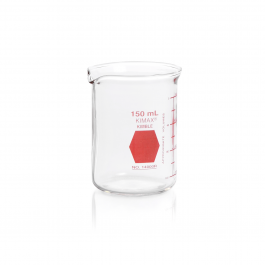 VASO PRECIP, GRIFFIN, REG., F.BAJA DECORADO EN ROJO GRADUADO — 100 mL
