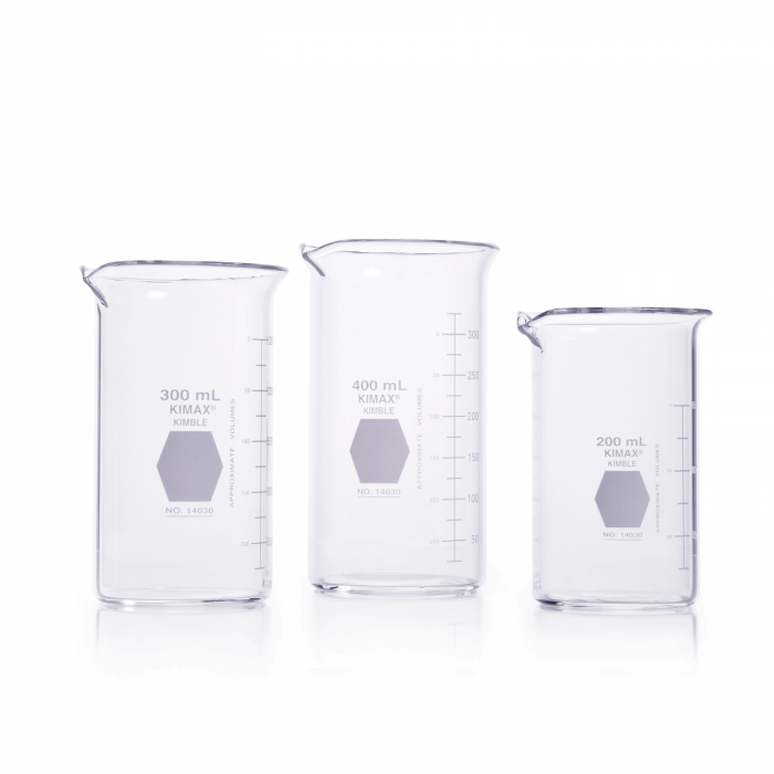 VASO PRECIP. BERZELIUS, CON VERTEDERO, FORMA ALTA, GRADUADO — 100 mL