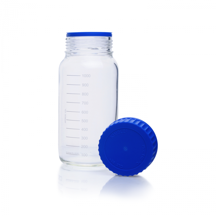 FRASCO PARA LABORATORIO GLS80 INCLUYE TAPA/ANILLO (PP) KIMCOTE® — 500 mL