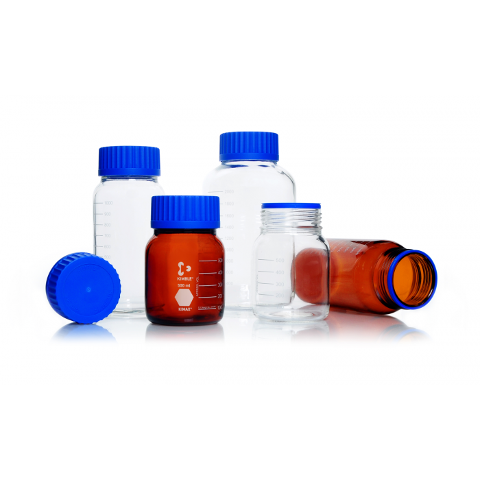 FRASCO PARA LABORATORIO GLS80 ÁMBAR INCLUYE TAPA/ANILLO (PP) — 20 Lts