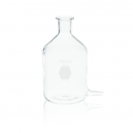 BOTELLA CON SALIDA INFERIOR (OLIVA) , P/ TAPA DE HULE — 1000 mL