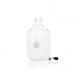 BOTELLA GRADUADA CON VÁLVULA DE SALIDA INFERIOR DESMONTABLE — 2 Lts