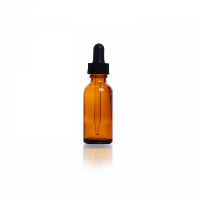 FRASCO GOTERO,ÁMBAR CON GOTERO DE VIDRIO (PIPETA) Y BULBO HULE — 60 mL