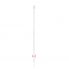 MICRO-BURETA "A" RECTA, BOCA DE EMBUDO LLAVE PTFE, SERIALIZADA Y CERTIFICADA — 5 mL