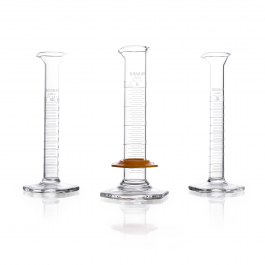 PROBETA, P.C.,"B", GRADUADA, C/ VERTEDERO, BASE HEX. VIDRIO C/ BUMPER — 50 mL