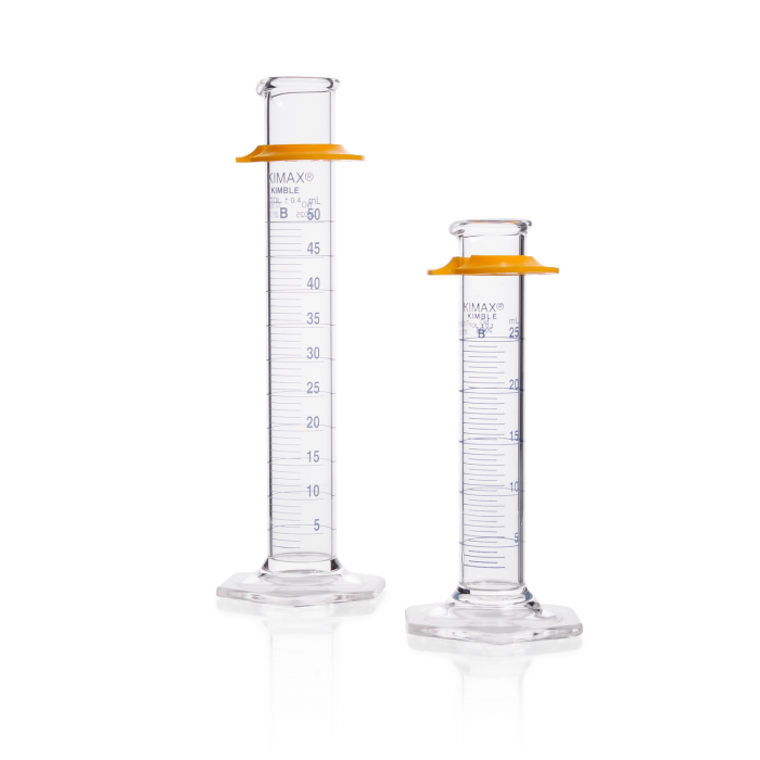 PROBETA, P.E., "B" ESCALA MÉTRICA AZUL, BASE HEX. VIDRIO — 10 mL