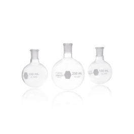 MATRAZ FONDO REDONDO, CUELLO CORTO JUNTA 24/40 — 100 mL