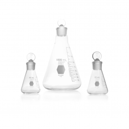 MATRAZ ERLENMEYER C/ TAPÓN VIDRIO — 500 mL