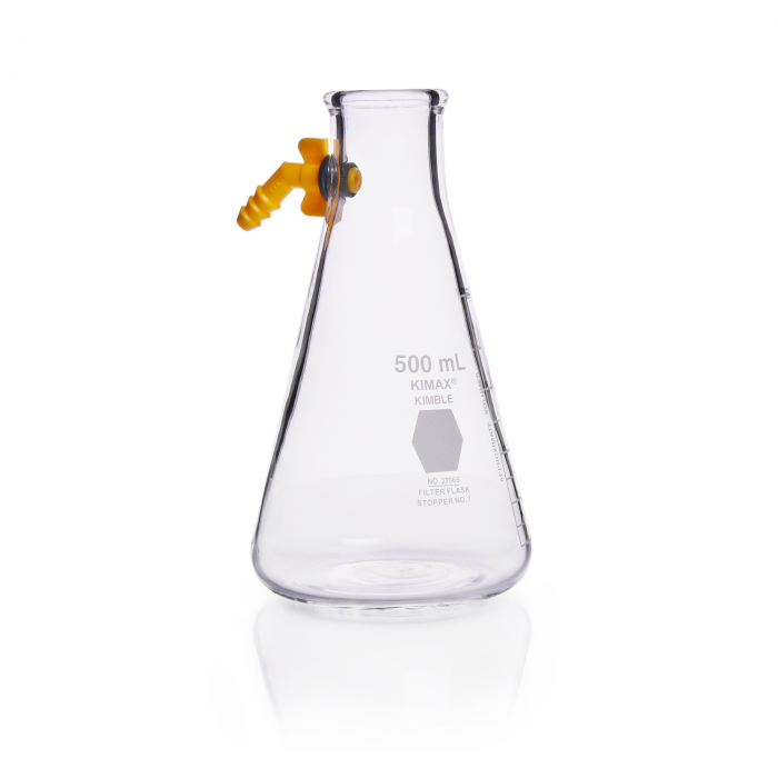 MATRAZ DE FILTRACIÓN SALIDA LATERAL DE PLÁSTICO DESMONTABLE (KITAZATO) — 1000 mL