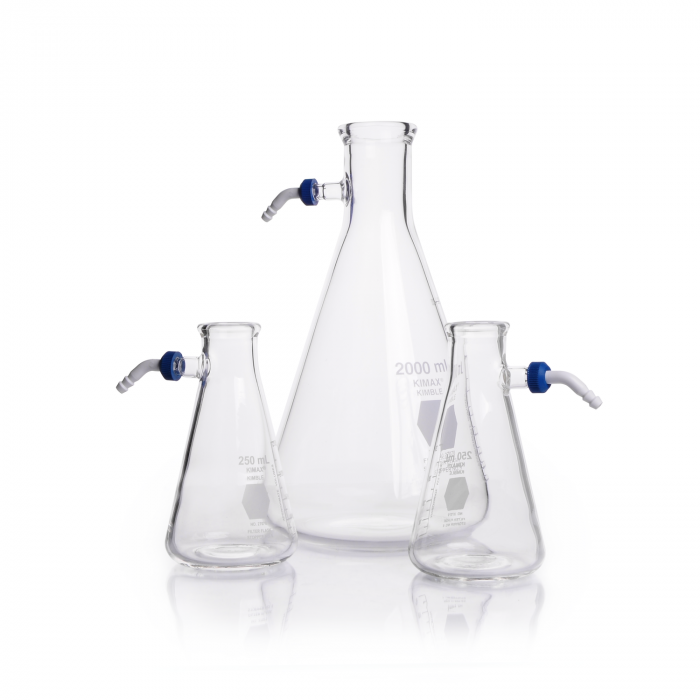 MATRAZ DE FILTRACIÓN, SALIDA RÁPIDA, INCLUYE CONECTOR P/ MANGUERA (KITAZATO) — 1000 mL