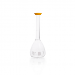 MATRAZ VOLUMÉTRICO, "A", C/ TAPA TIPO SNAP CERTIFICADO INDIVIDUAL — 250 mL