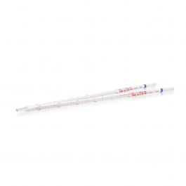 PIPETA GRADUADA (MOHR), CLASE "A", COD.COLOR, (PE/TD) CERTIFICADO INDIVIDUAL CENAM — 1 mL (1/100)