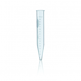 TUBO DE CENTRÍFUGA FONDO CÓNICO, "P.C". ,GRADUADO, ESCALA BLANCA — 15 mL