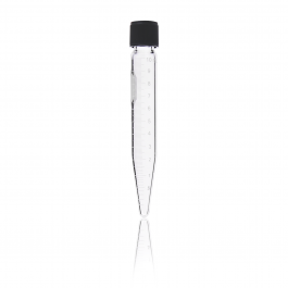 TUBO DE CENTRÍFUGA FONDO CÓNICO, "P.C." GRADUADO PARED REFORZ., ROSCADO Y TAPÓN — 40 mL