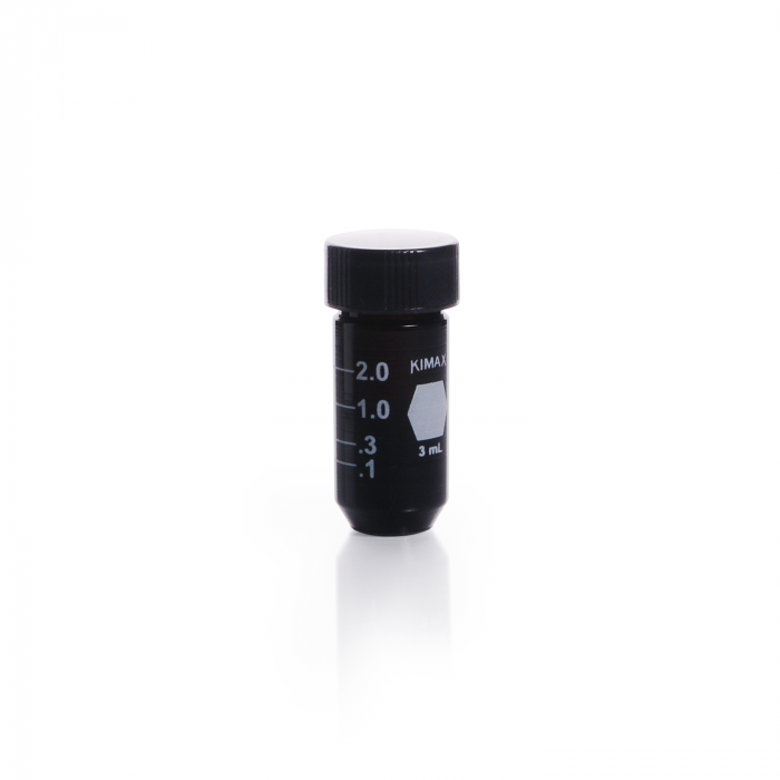 Micro-Vial Ambar Fond Cónico (int.) Grad. ACCUFORM® rosca 20-400 c/ Tapa sólida ensambladas — 5 ml