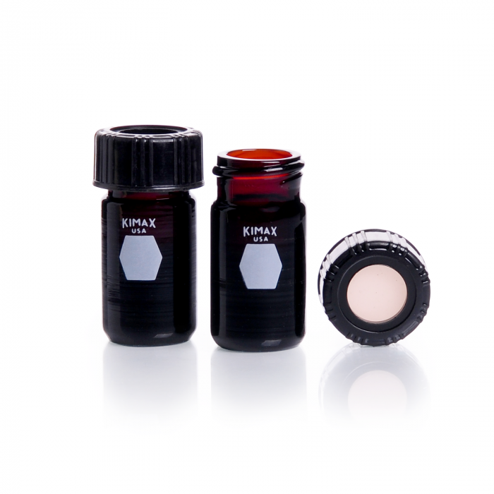 Micro-Vial Ambar Fond Cónico (int.) Sin Grad. ACCUFORM® rosca 13-425 c/ Tapa & Septa ensambladas — 0.3 ml