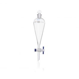 EMBUDO SEPARACIÓN, TAP VID-LLAVE PTFE, RECUBIERTA DE PLÁSTICO — 125 mL
