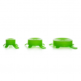 SET DE TAPA DE SILICONA (SILICONE LID) COLOR VERDE -SET: 3 TAMAÑOS — SET