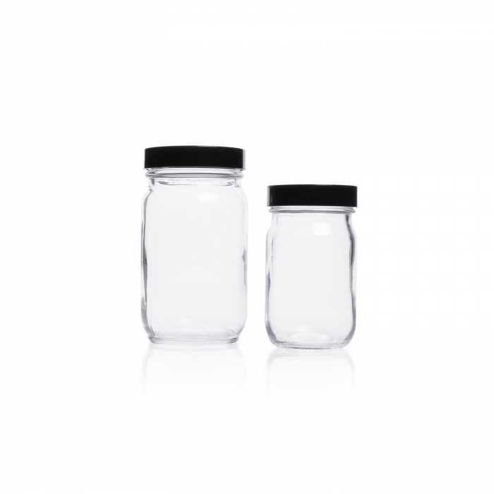 Tarro B Ancha Est,Claro,liner,PTFE - LDPE,Bulk — 125 mL