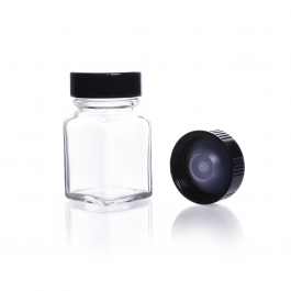 Frasco Cuadrado tabletero,liner,PTFE - LDPE,Bulk — 30 mL