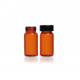 Vial muestrador Ambar medida 17x38 Rosca 15-425 c/ Tapa Liner PTFE-faced/14B Liners — 1 dram