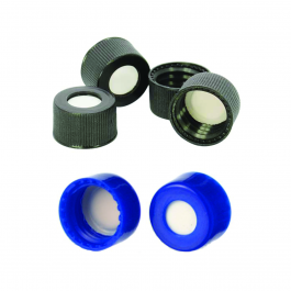 White Open Top PP Closure with Bonded PTFE Liner, 8-425 — 8-425