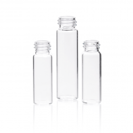 19x65 Dram, Vial, Clear Glass, 15-425 Finish — 19 X 65