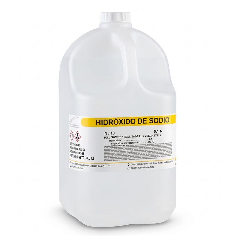 Hidróxido de sodio — Solución >0–1 N (fraccional)