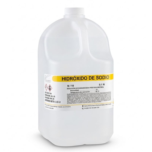 Hidróxido de sodio — Solución >0–1 N (fraccional)