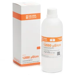 [HI7030L] Solución de calibración de CE de 12,880 µS/cm EC valor a 25°C, frasco de 500 mL